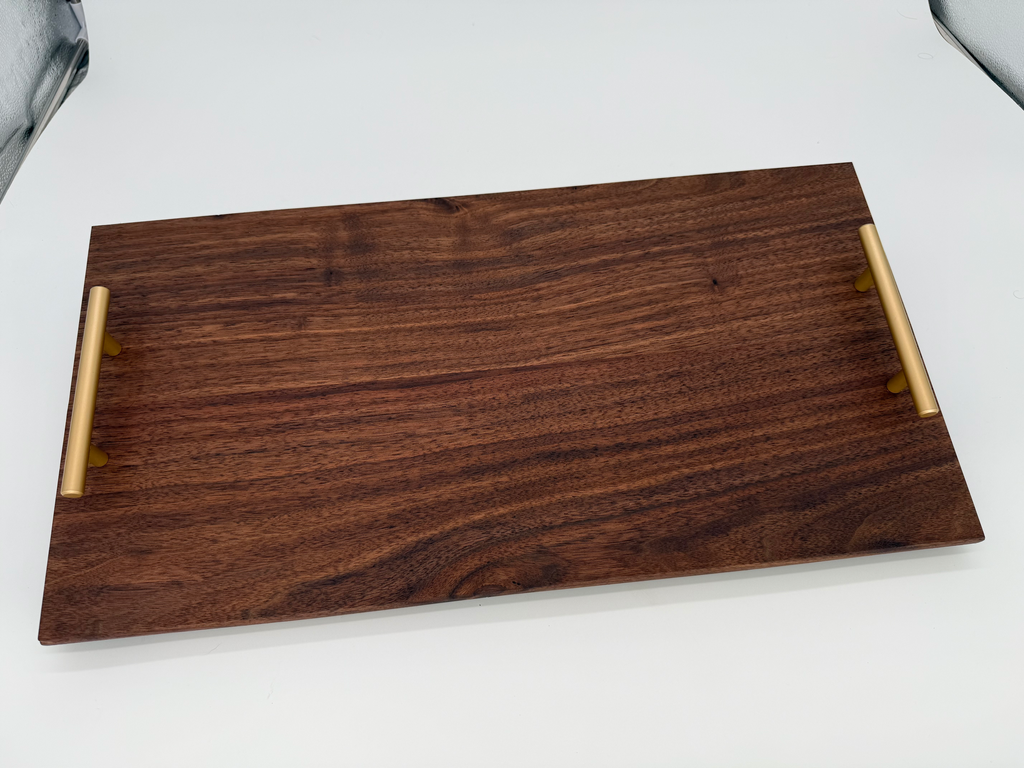 [WALNUT-CB-HEARTH-NOHNDL] Handmade Solid Walnut Charcuterie Board (Hearth (19×10), No Handles)